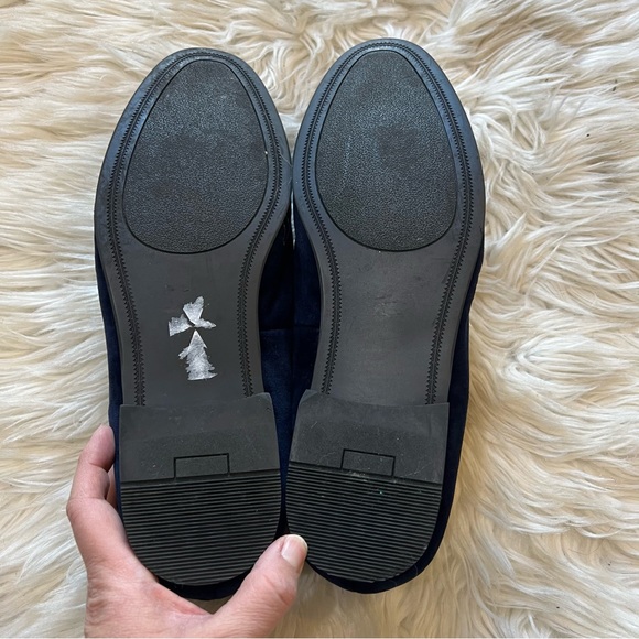 INC International Concepts Navy Blue Velvet & Sequin Skull Graphic Nova Loafers - Picture 9 of 9